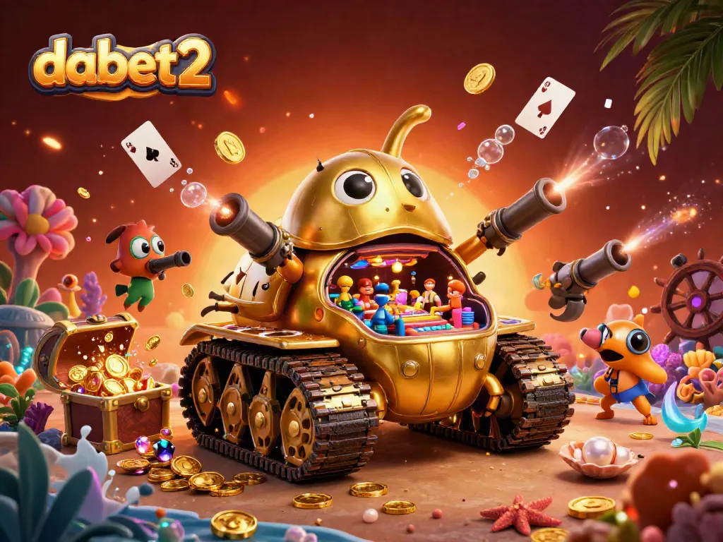 Spin the reels and win at dabet2 with this vibrant 3D casino-themed illustration.