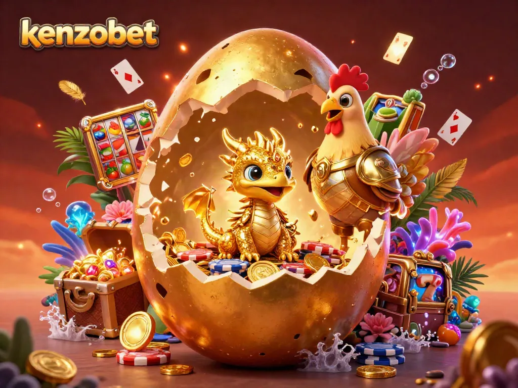 Engage with exciting kenzobet gameplay scenes featuring golden dragon rewards and vibrant slot elements.
