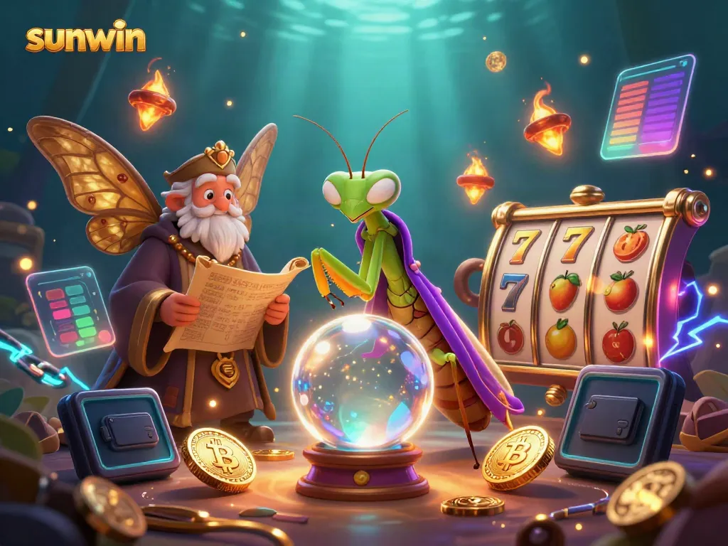 Engage with sunwin’s thrilling casino experience featuring vibrant slot elements and mystical characters.