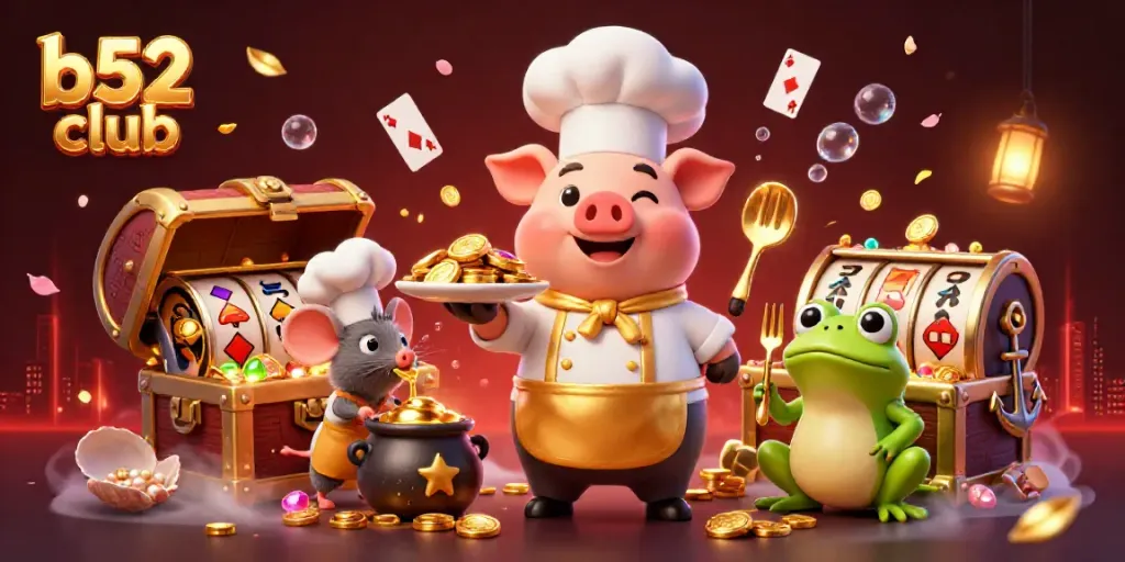 Experience thrilling slots at b52 club with golden coins and vibrant gameplay elements.