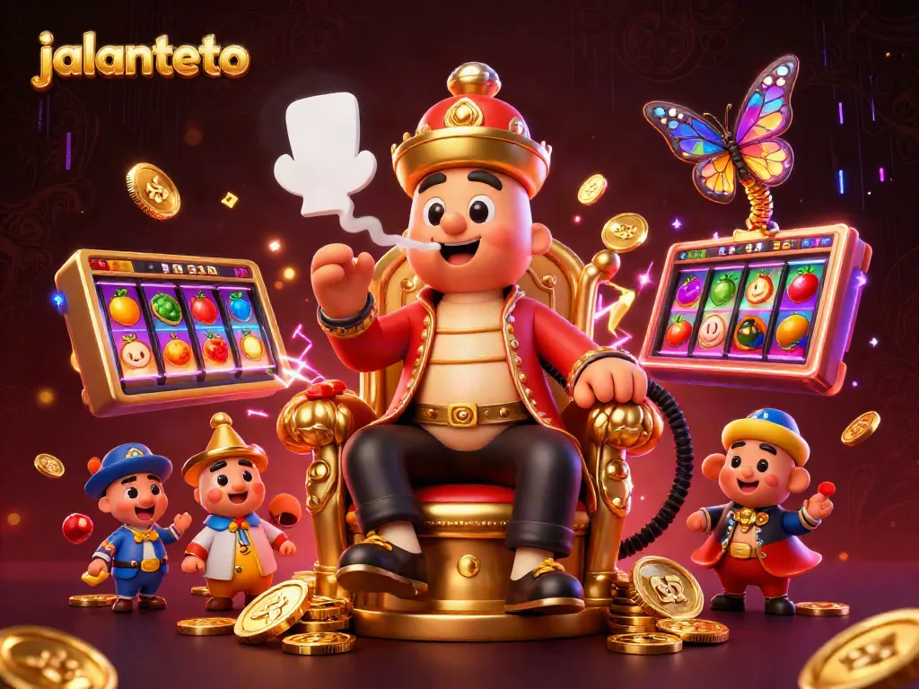 Experience thrilling gameplay with jalantoto featuring vibrant slot and jackpot symbols in a dynamic 3D casino scene.