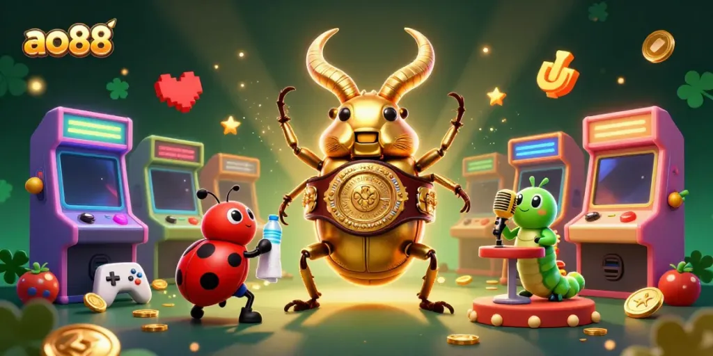 Play thrilling games at ao88 featuring vibrant casino elements and characters in action.