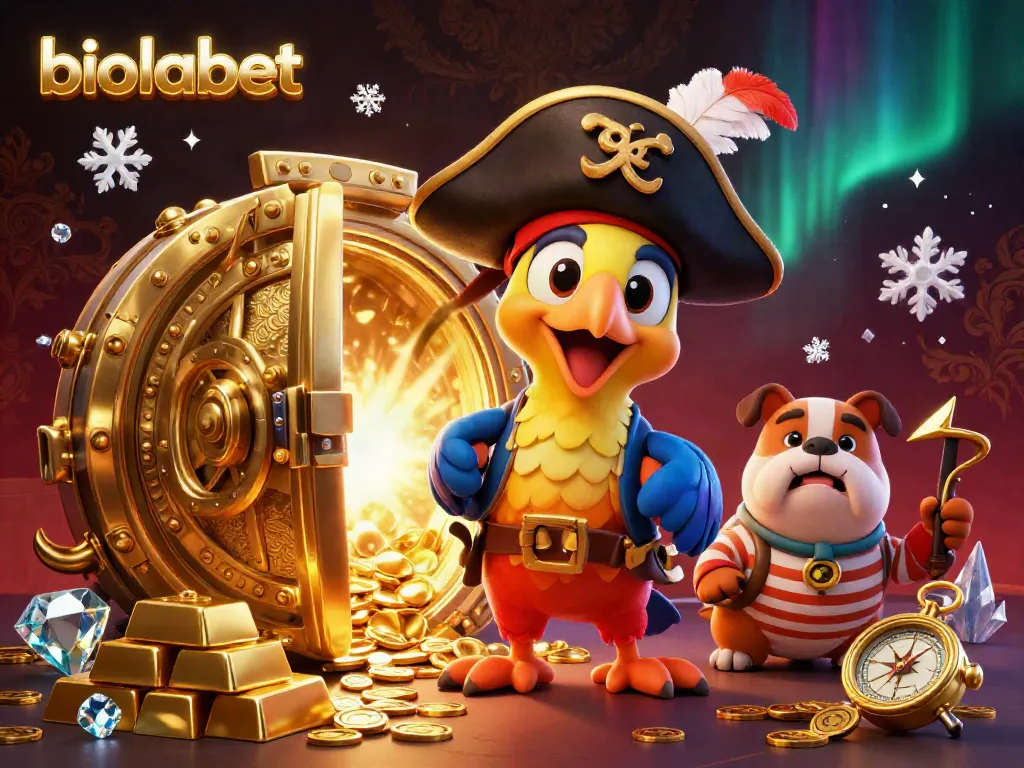 Engage in thrilling adventures at biolabet with a vivid treasure-filled scene featuring pirates and jewels.