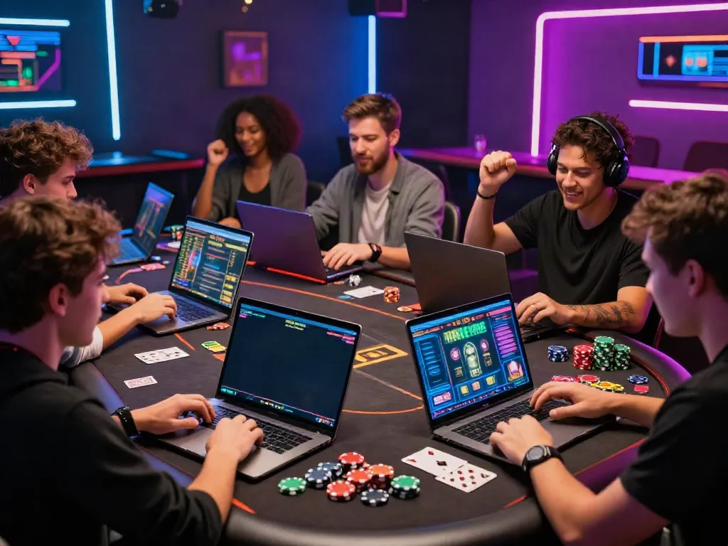 Online gaming community at https://man881.jp.net/ with enthusiastic players enjoying casino games and sports betting.