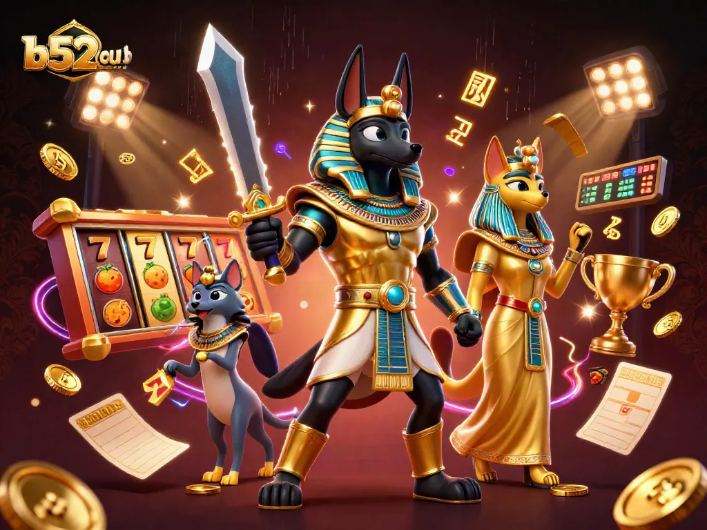 Experience thrilling wins at b52club with vibrant slot reels and dynamic gaming elements.