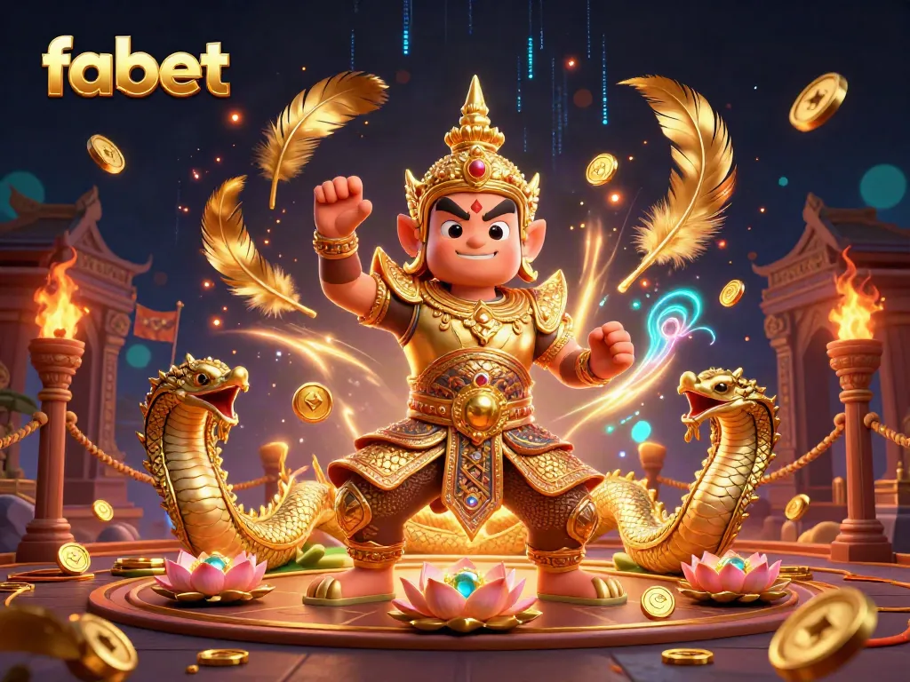 Experience exhilarating gaming with fabet's vibrant 3D illustration featuring treasure and excitement.