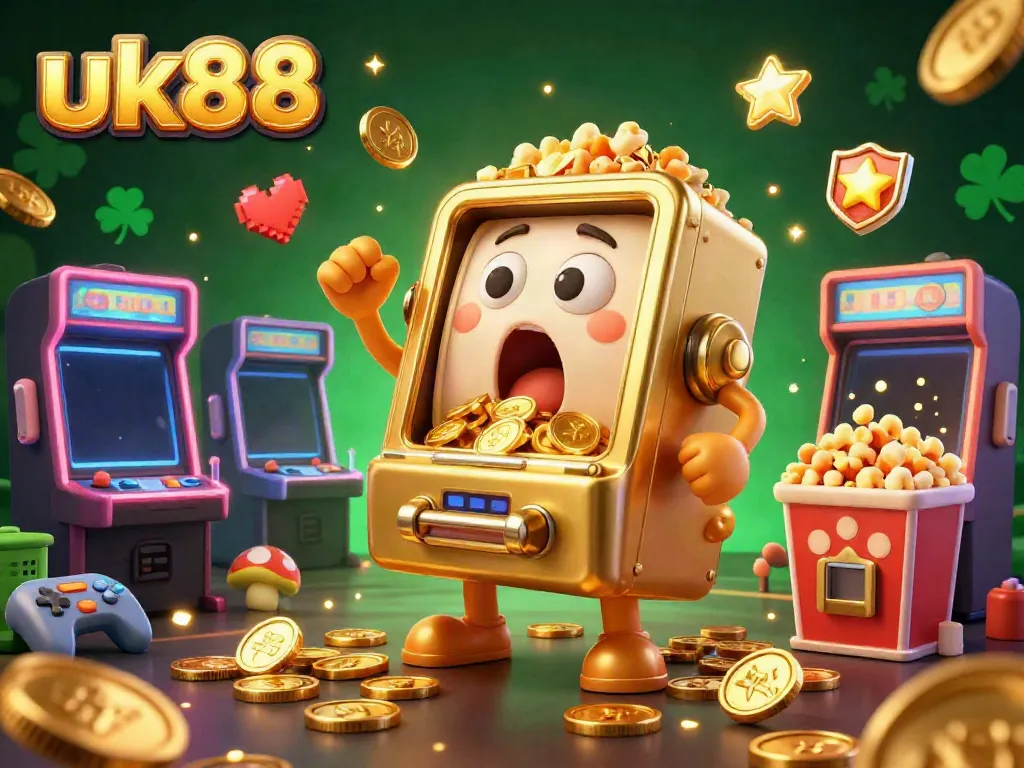 Experience wins at uk88 with joyful slot machines celebrating a jackpot in a vibrant casino.