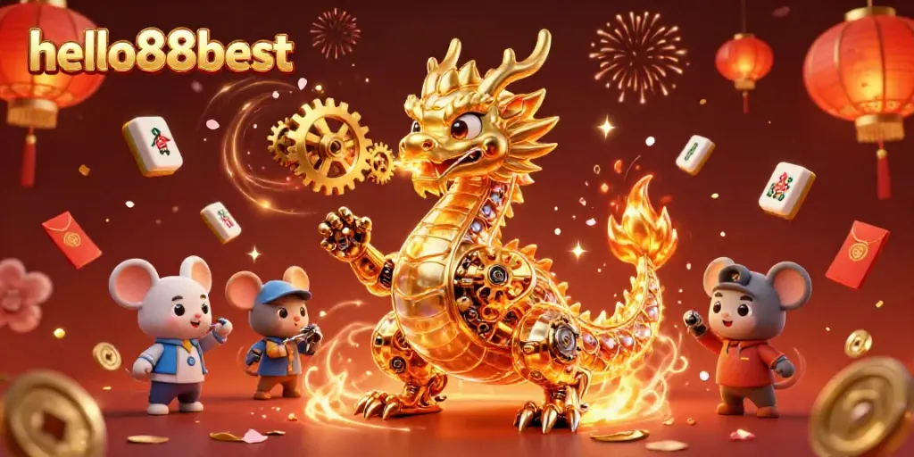 Experience the thrill of hello88best with a vibrant casino-themed 3D illustration showcasing excitement and magical elements.