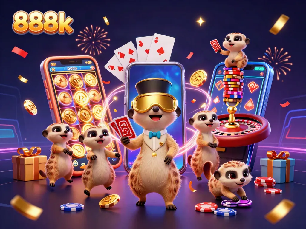 Play exciting games at 888k with meerkats running a lively casino operation and plenty of action!