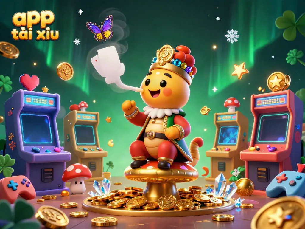 Experience the thrilling app tài xỉu with vibrant casino elements and a dynamic 3D scene.