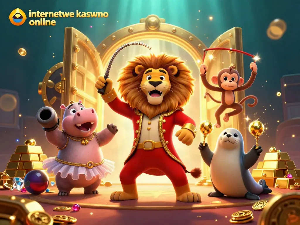 Experience the excitement of internetowe kasyno online with thrilling characters amidst sparkling treasure.