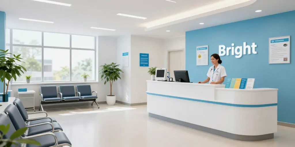 Situs slot in healthcare - modern clinic scene focused on patient care.
