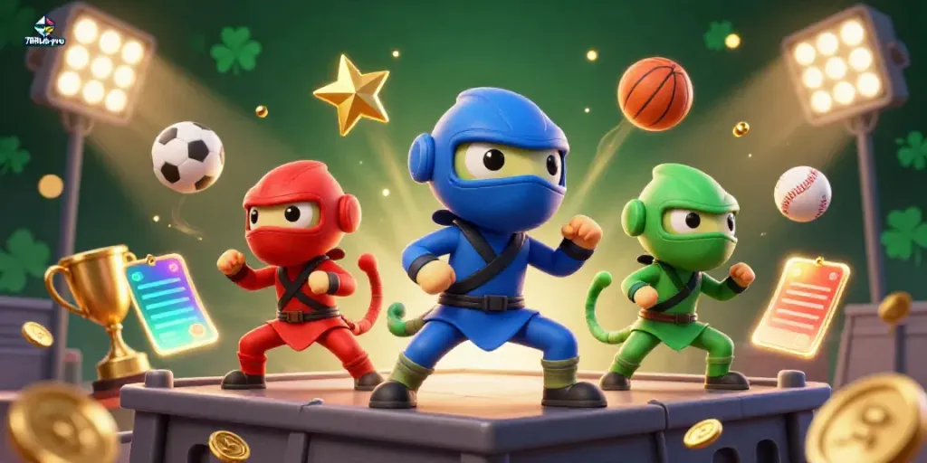 Experience thrilling sports betting excitement at 789lub-pro with vibrant chameleon ninjas and action-packed visuals.