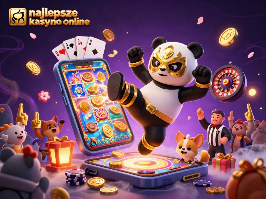 Experience the excitement of najlepsze kasyno online with animated characters celebrating wins.