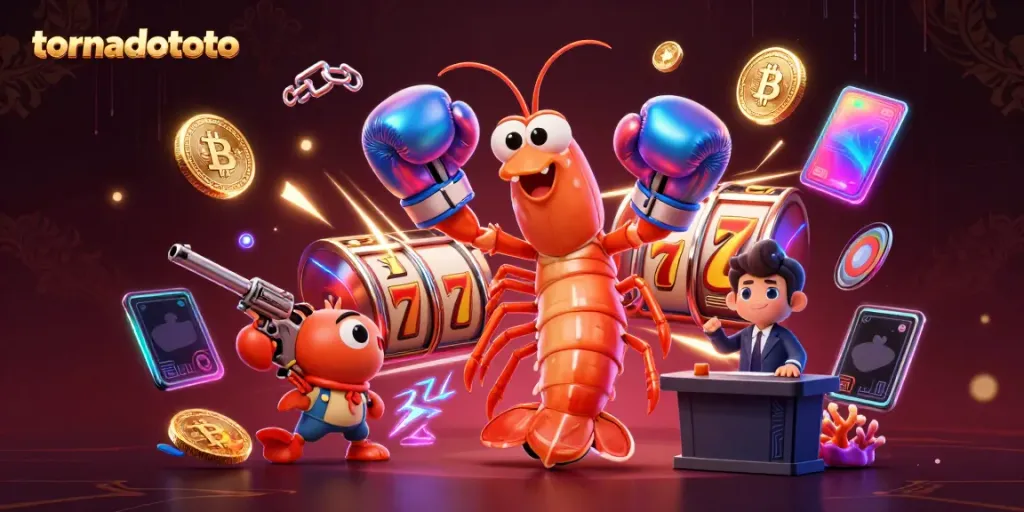 Engage with tornadototo’s vibrant casino gameplay featuring animated sea creatures and slot elements.