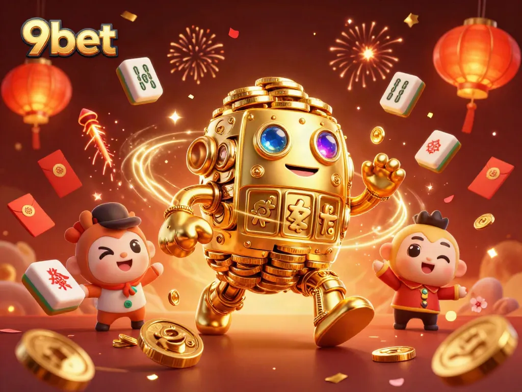 Experience the thrill of gaming with 9bet through a vibrant and dynamic 3D casino scene.