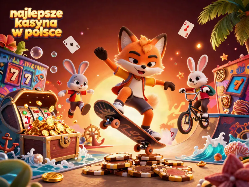 Experience the excitement at najlepsze kasyna w polsce with vibrant 3D graphics of engaging casino elements.