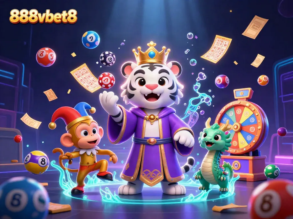 Experience the excitement at 888vbet8 with vibrant characters and dynamic lottery elements.