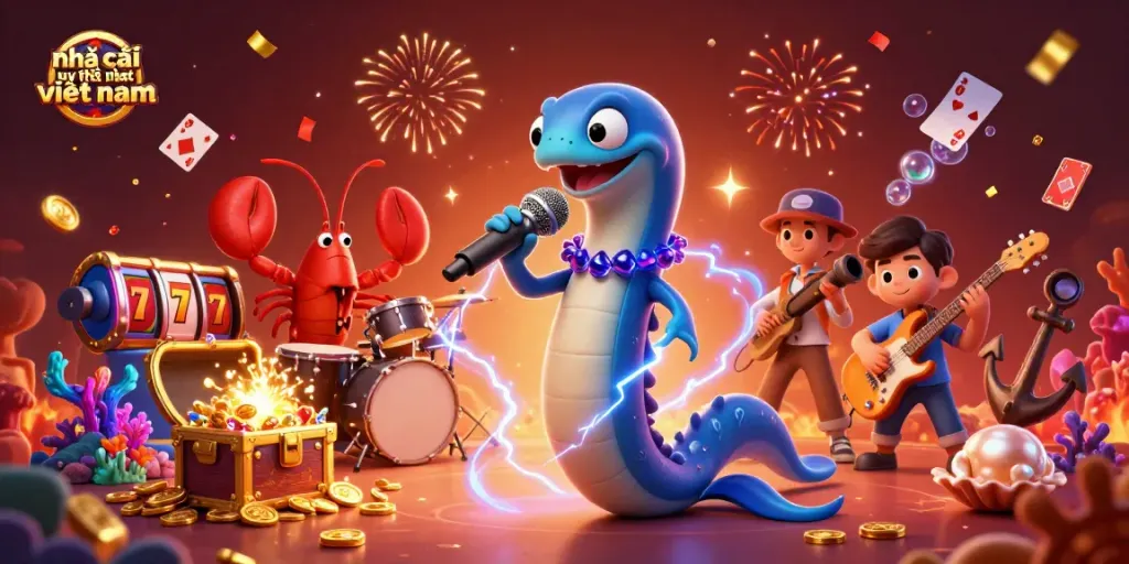 Experience the excitement of nhà cái uy tín nhất việt nam with vibrant comic-style underwater casino adventure.